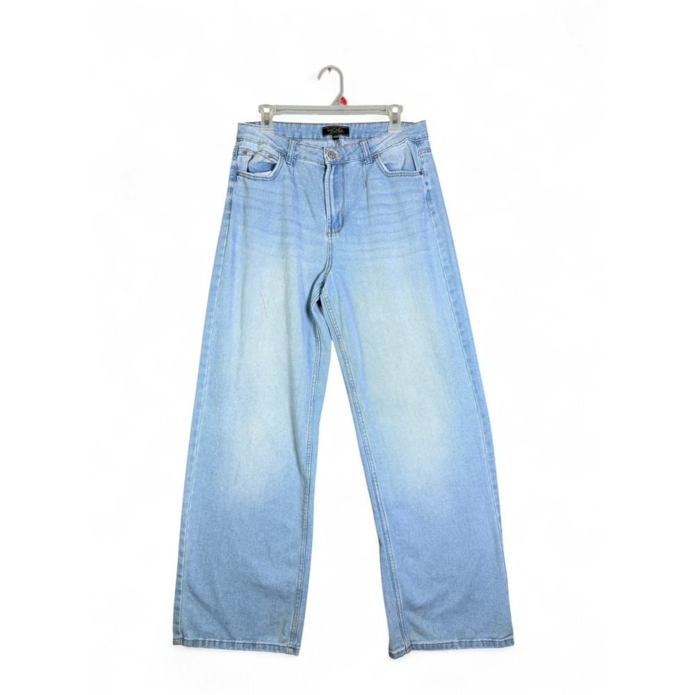 Rachel Rachel Roy Womens Wide Leg Jeans Light Wash Blue High Rise Size 10/30